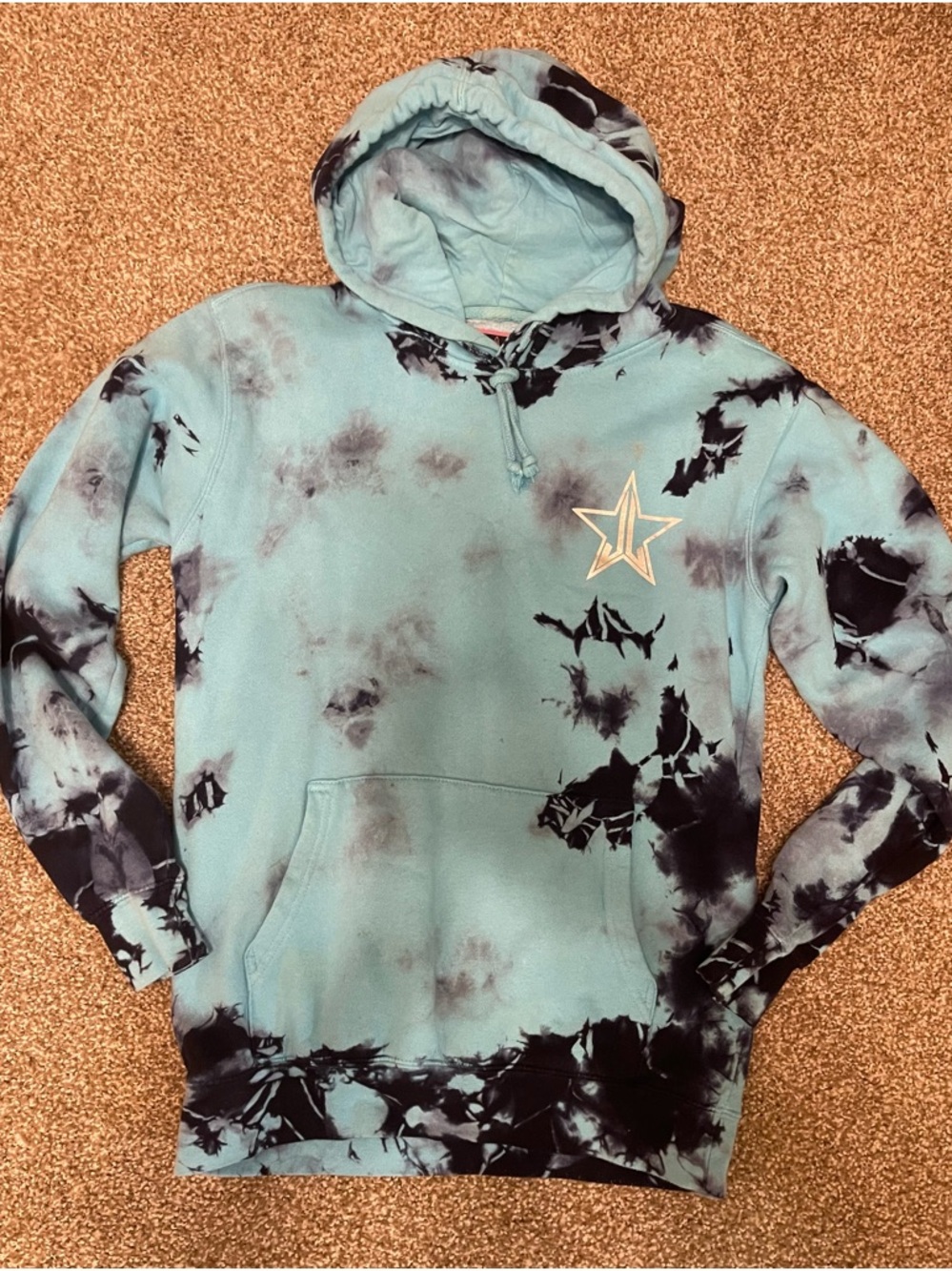 Jeffree Star Cosmetics Blue Tie-Dye Star Logo Hoodie